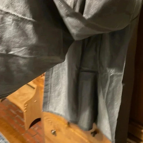 Be-Girl Gray Denim Skirt maxi split is up both sides - Picture 2 of 7